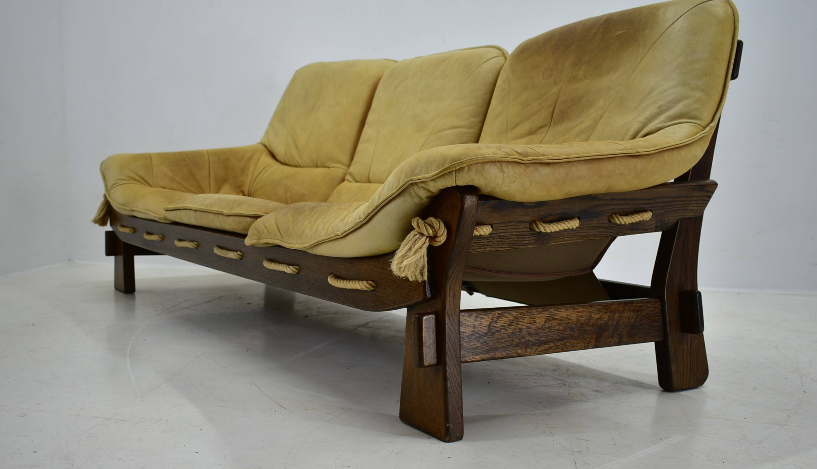 1970s Three Seater leather Sofa , Brazil