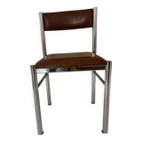 Chrome and leather chair