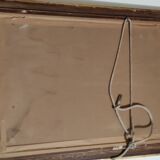 Old painting oil on wood signed