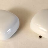 Opal glass wall lamp 60s/70s