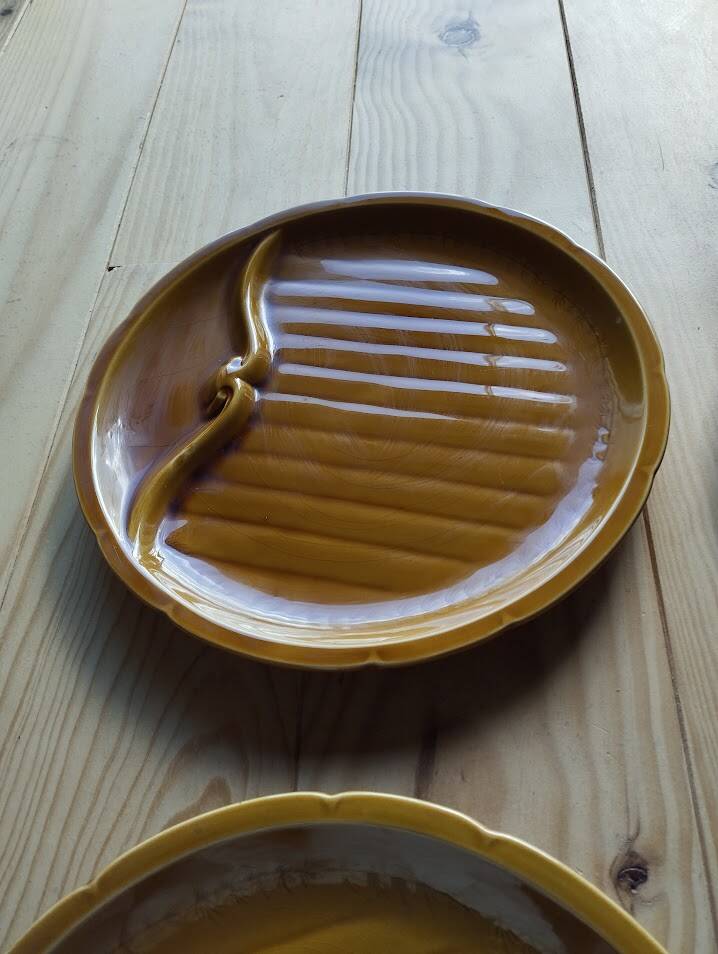 Service d'assiettes à asperges Gien