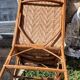 Set of 4 wicker and rattan armchairs