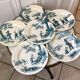 Set of 6 flat plates Iron Earth model "Garde Champêtre" late nineteenth
