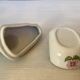 Small bird pocket emptying ring holder butterflies and flowers