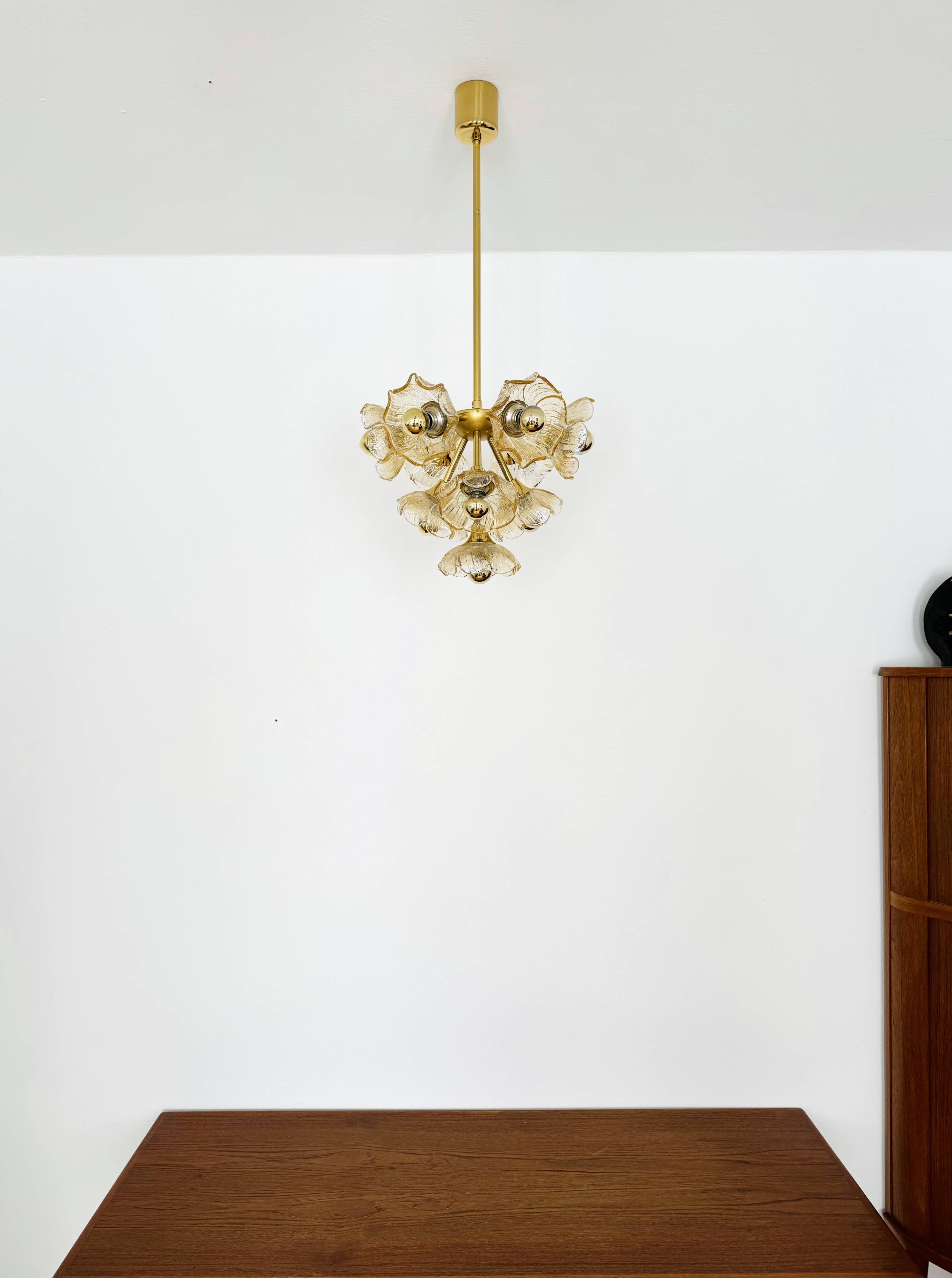 Floral Glass Chandelier