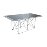 Max Sauze's "Dining Table" steel and glass, France, circa 1970