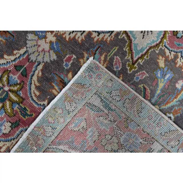 1970s Vintage Persian Handmade Wool Cotton Brown Area Rug 300x386