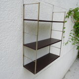 Metal string modular wall shelf