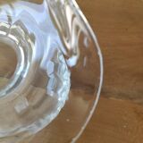 Glass ball vase with corolla