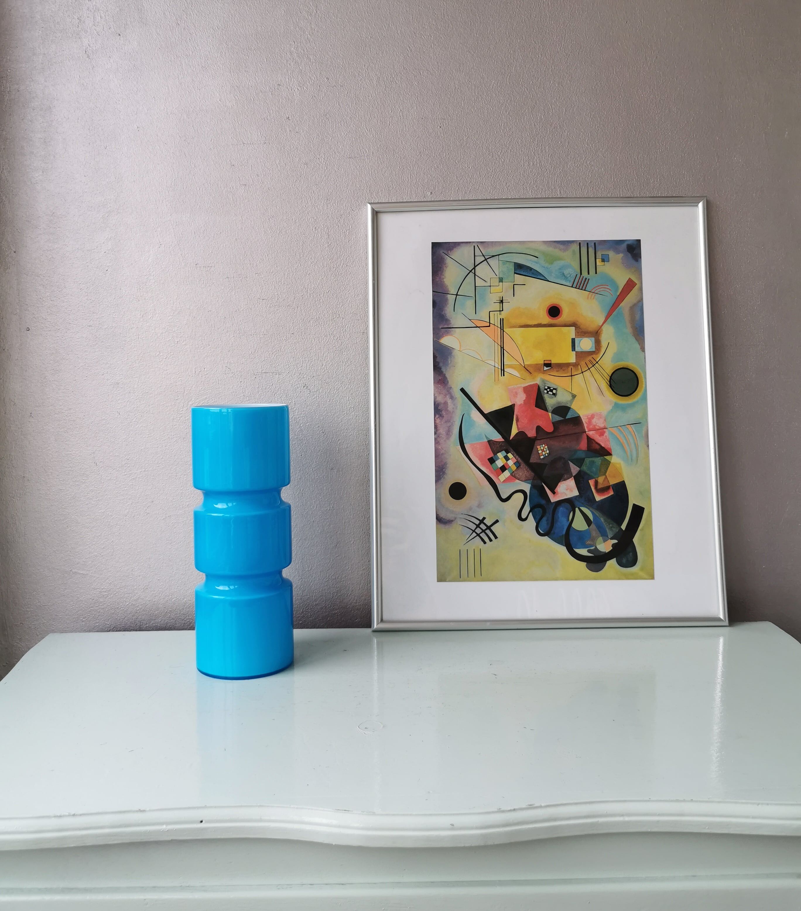 Beautiful vintage glass table lamp/bedside lamp from the nineties.