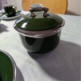 Antique service 31 pieces – S.P.M. Walküre Bavaria – Empire Green & lace