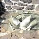 Table basse en verre et travertin