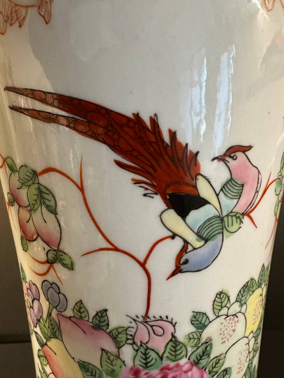 Large porcelain vase with elephant handles – 20th century