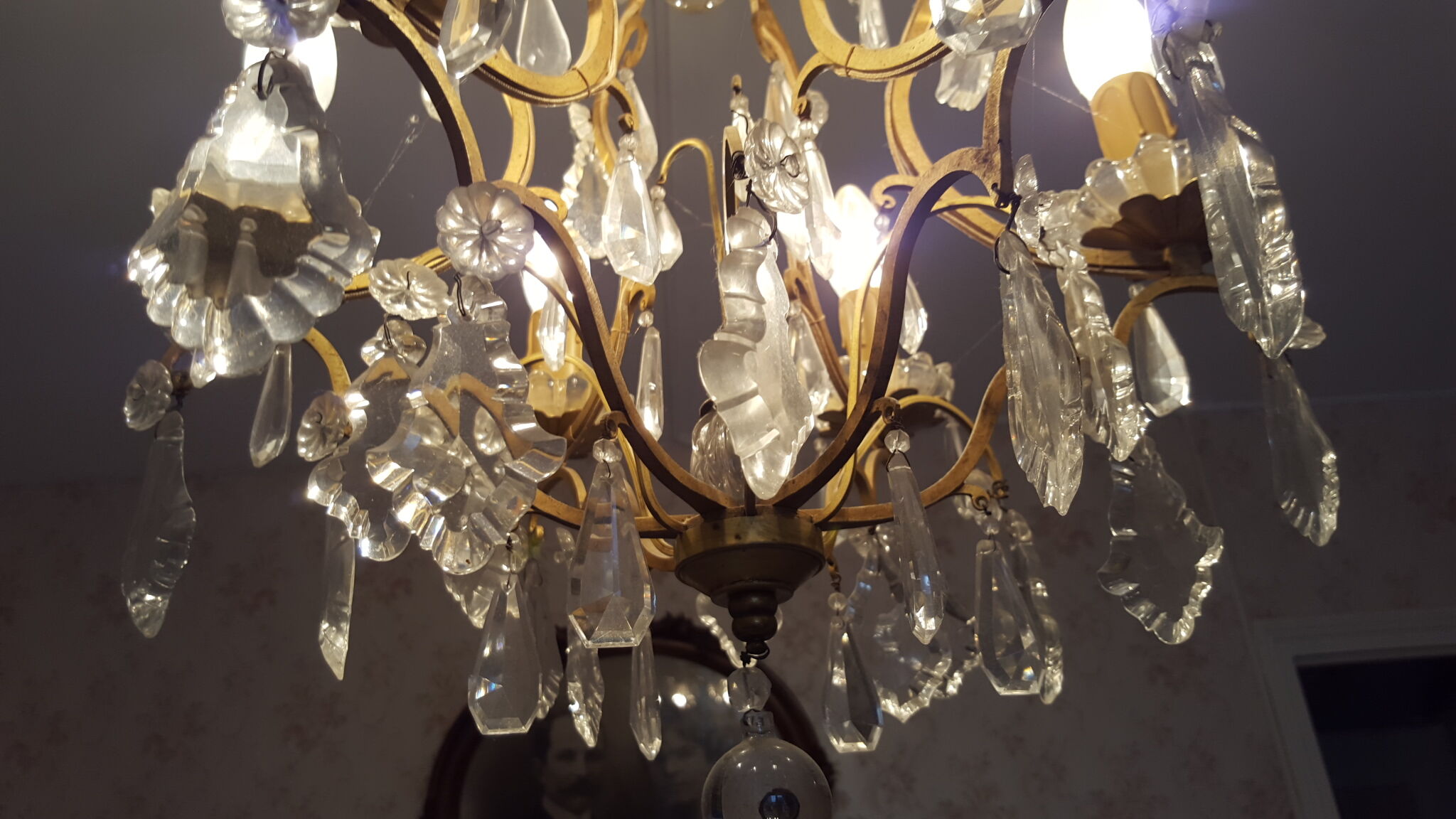 Bronze grapefruit chandelier