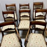 Set of six chairs and two armchairs from the Charles X period
