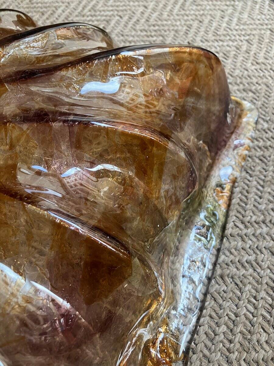 Mid-Century Modern Italian Murano Glass Wall Sconces or Ceiling Lamps from La Murrina, 1950s, Set of 2