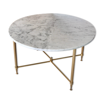 Brass marble round coffee table
