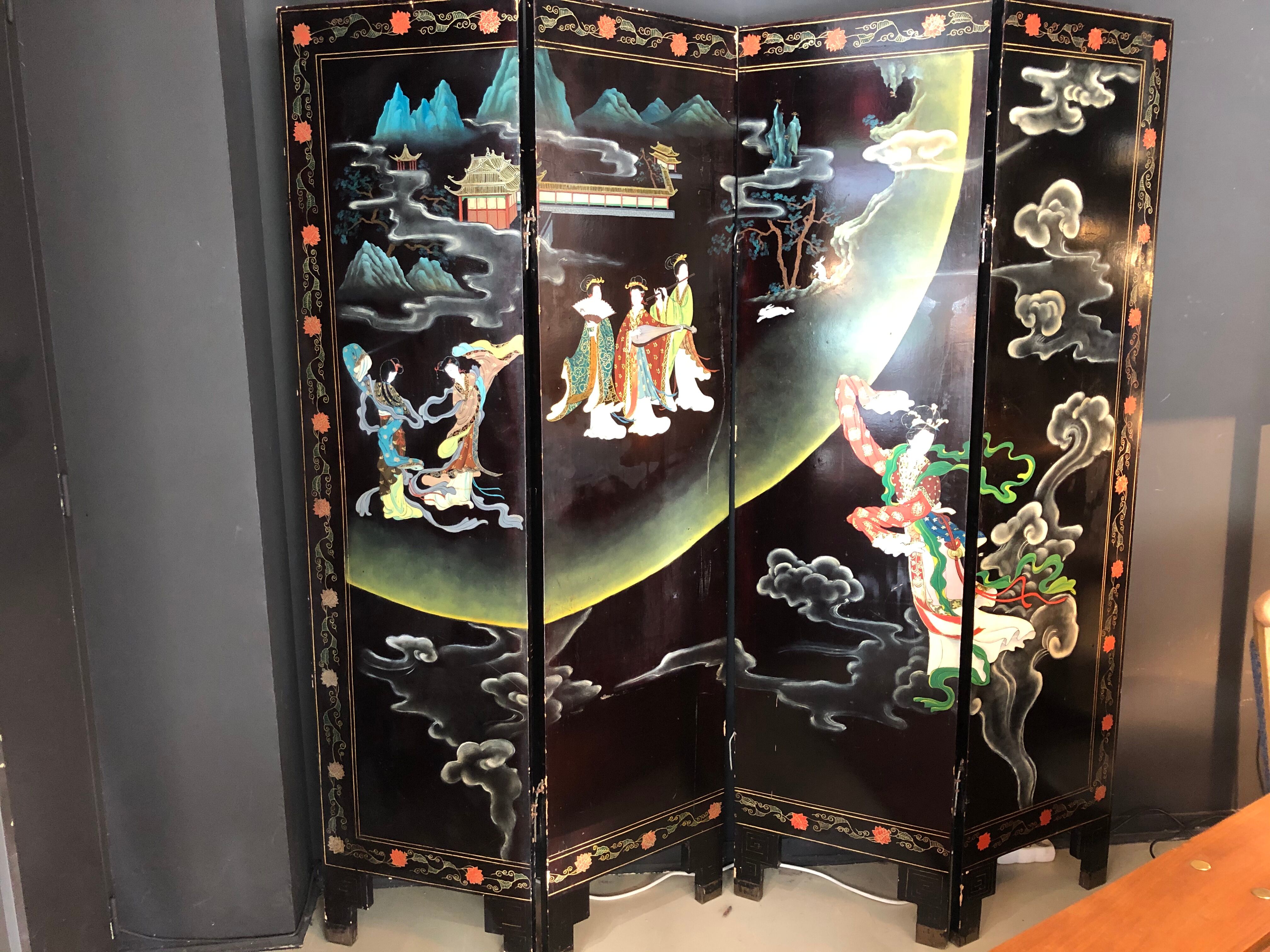 Chinese screen at the end of 19th