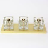 Exclusive wall sconces in crystal and brass by Peill & Putzler, Germany.