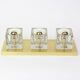 Exclusive wall sconces in crystal and brass by Peill & Putzler, Germany.
