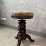 Walnut piano stool