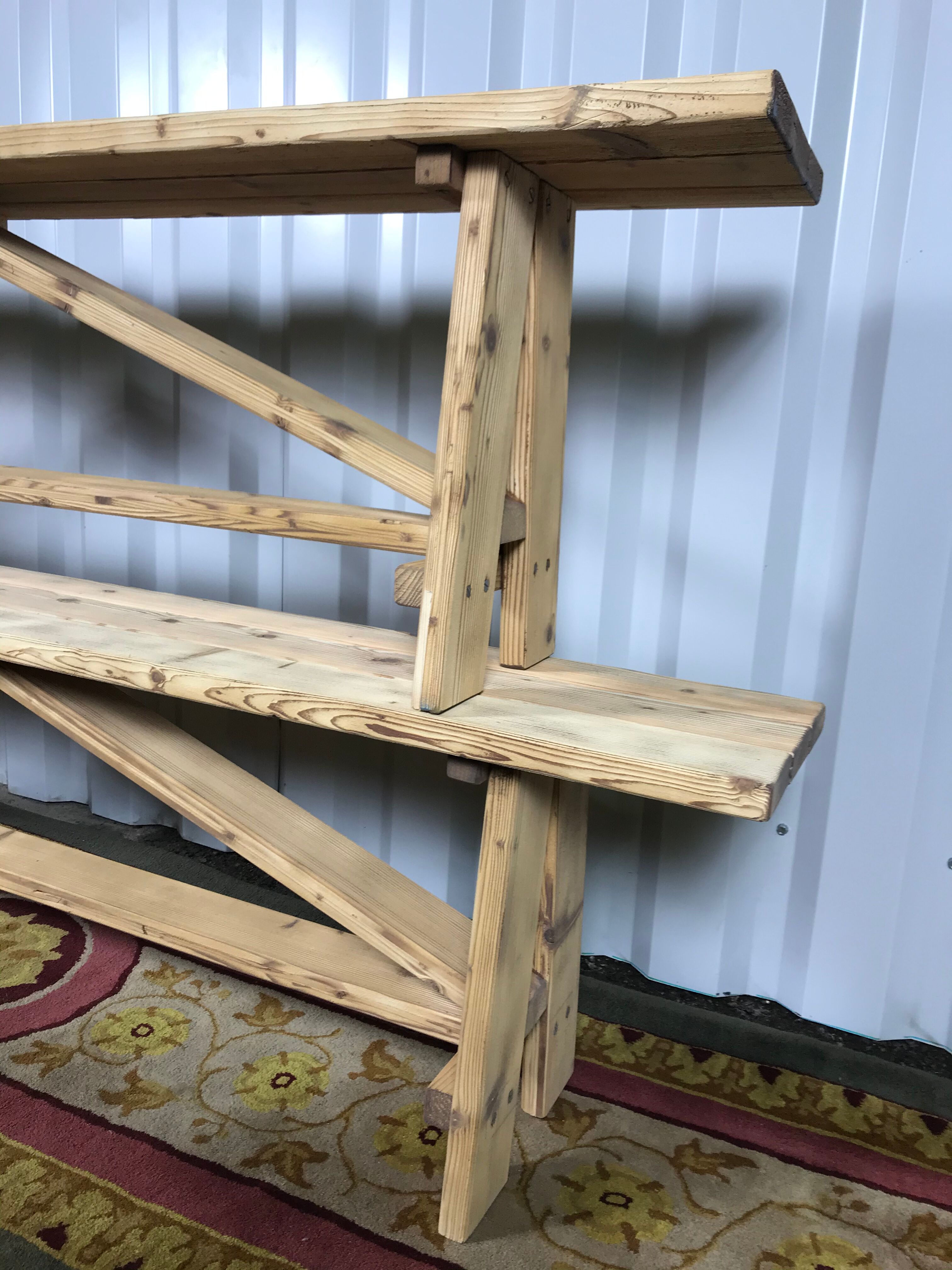 Pair of benches in erased aero fir