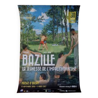 Original poster of the Bazille exhibition at the Musée d'Orsay