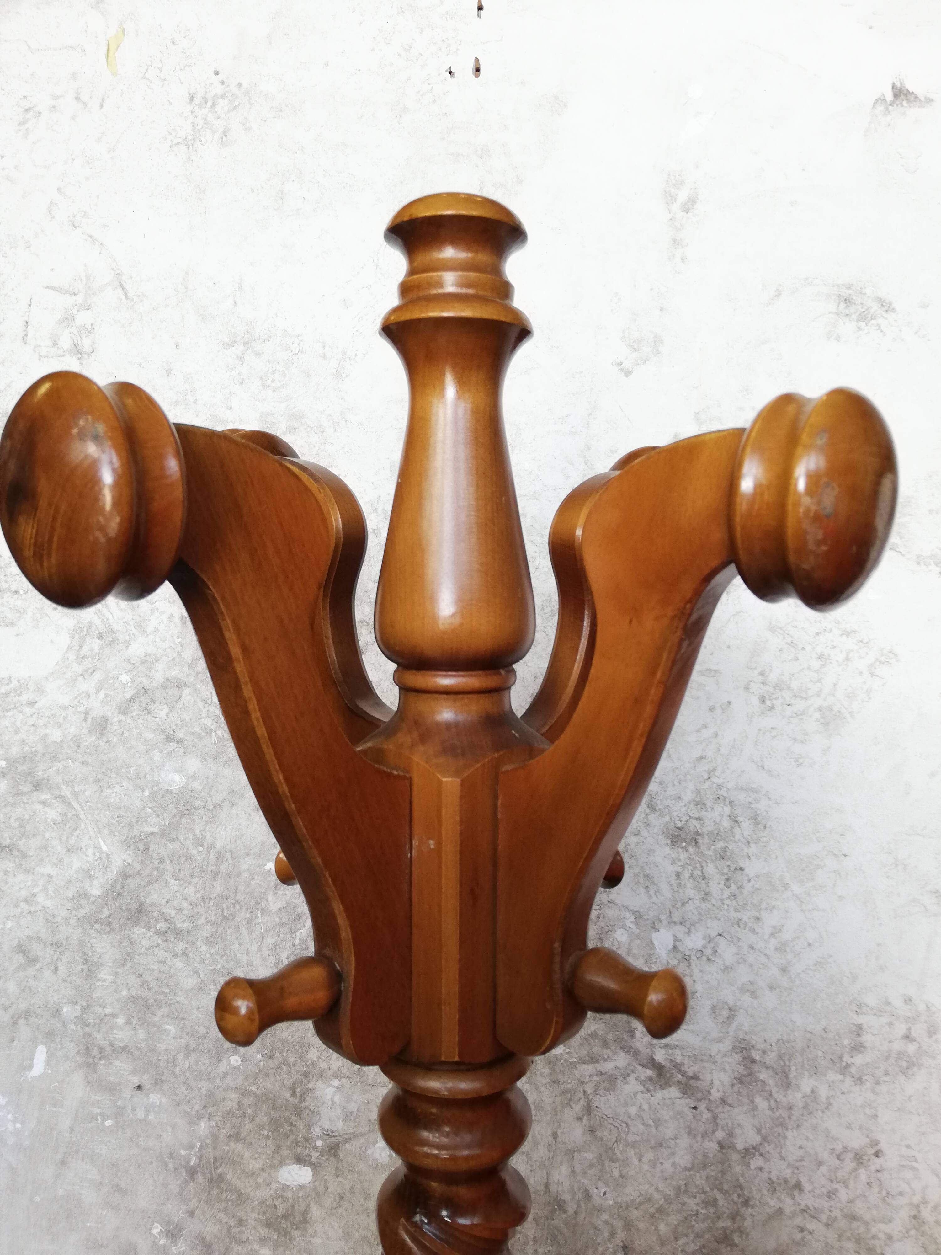 Vintage wooden coat rack