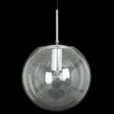 Limburg chrome pendant with clear glass ball, Germany, 1970s