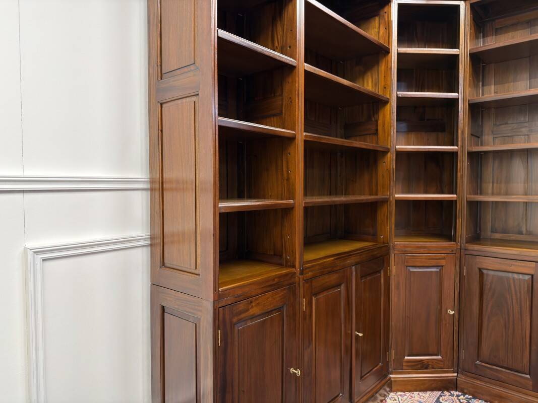 Classic English Corner Bookcase