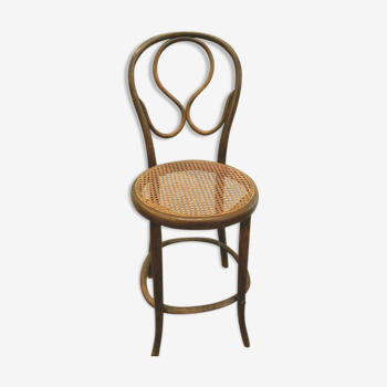 Chaise haute Thonet en bois courbé