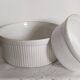 Gusseted dishes, set of 2, Apilco porcelain Pillivuyt