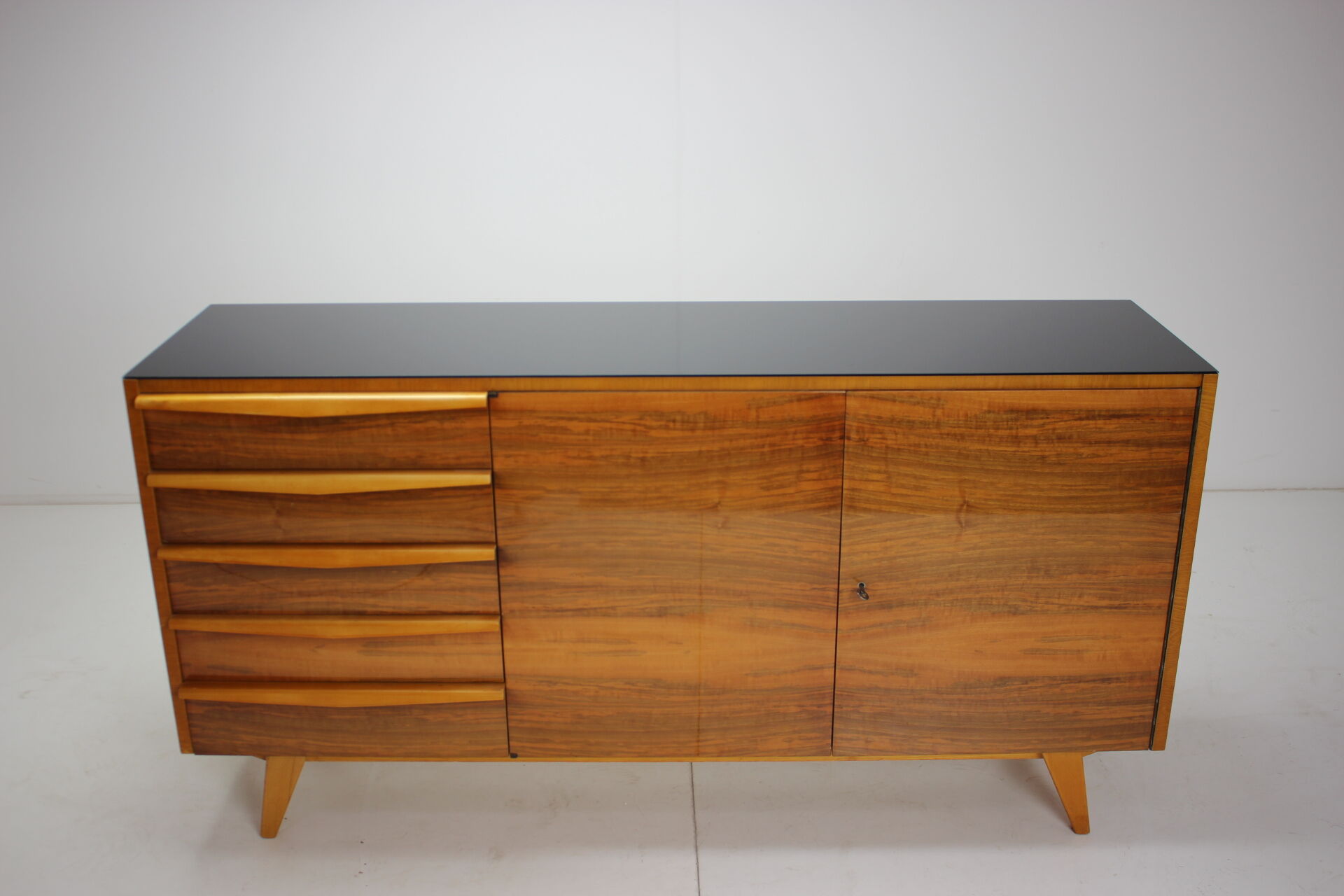 Mid-century upcycled sideboard on high gloss, 1960's