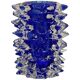 Rostrato blue murano glass vase