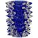 Rostrato blue murano glass vase