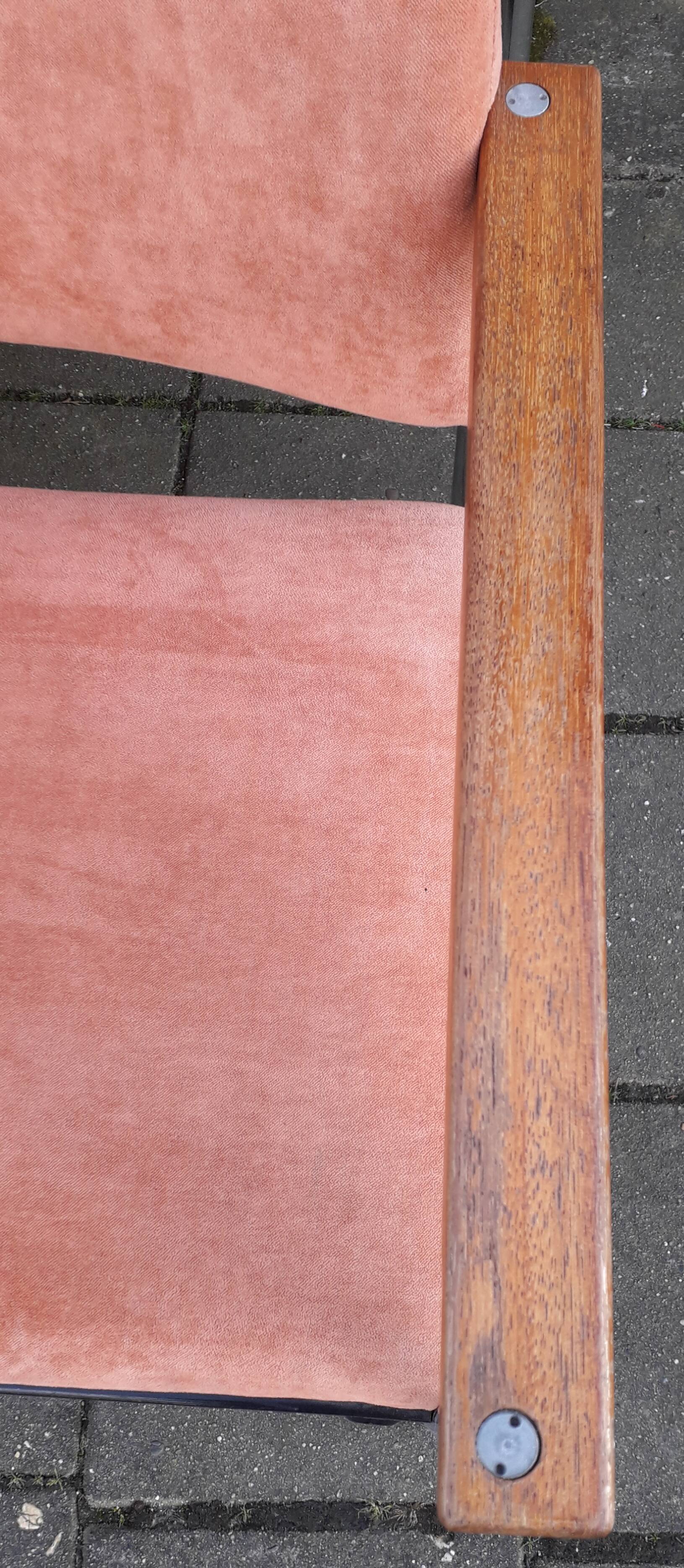 Set of eight industrial Dutch chairs