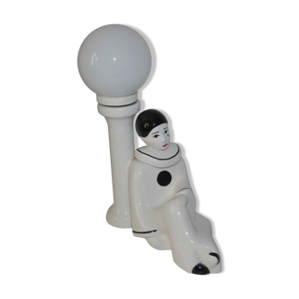 Lamp in ceramic, Pierrot, 70's