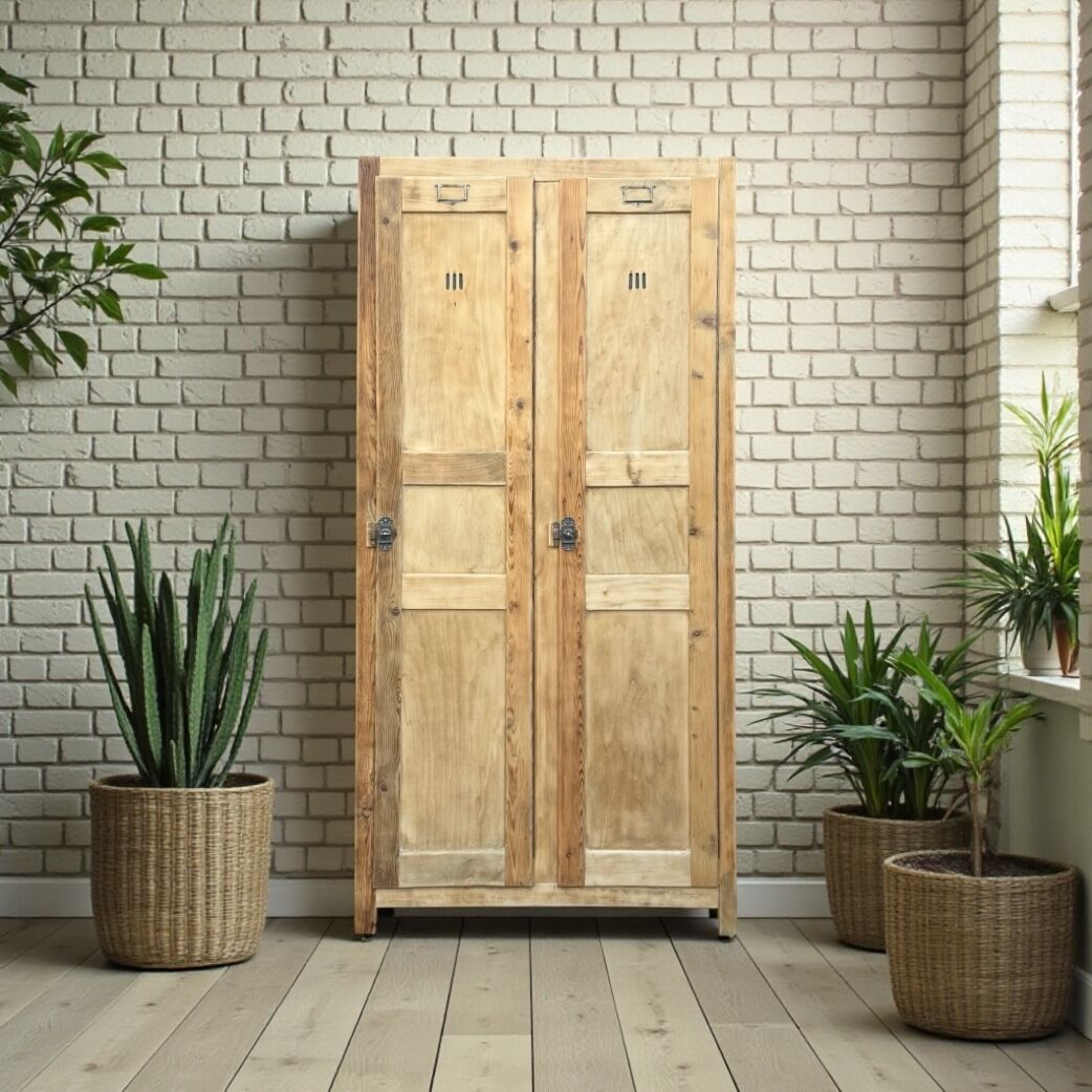 Vintage wooden wardrobe from 1940.
