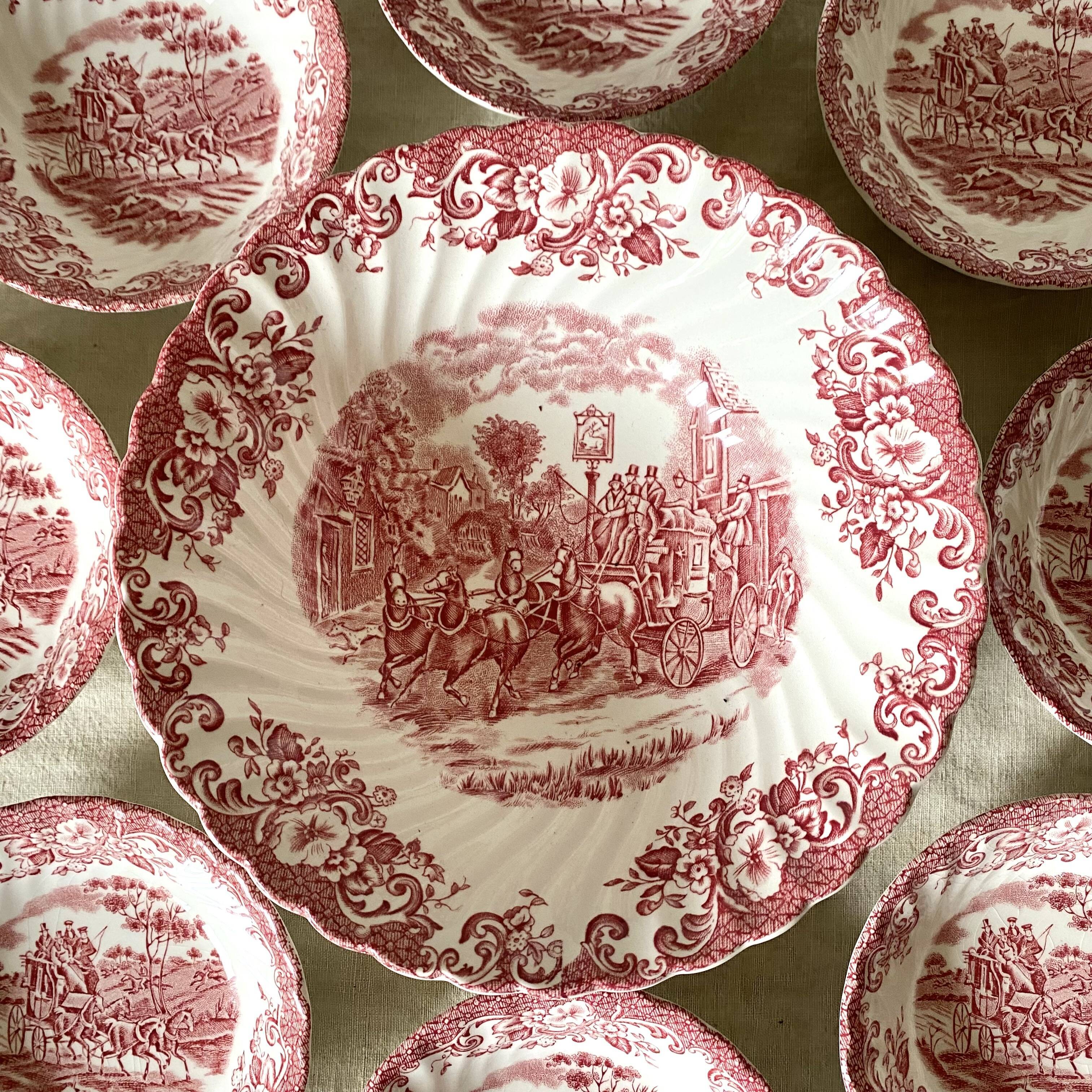 Johnson brother english porcelain cups and salad bowl