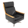 Scandinavian rotating leather armchair, Swivel chair, "Minerva", Torbjørn Afdal, Sweden, 1960