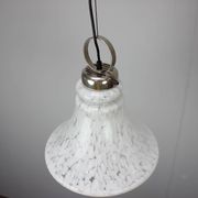 Lampe suspendue en verre en forme de cloche réglable des années 1970 en Tchécoslovaquie.