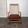Rocking chair in oak with fabric cushion, Denmark, 1960.