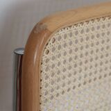 4 chairs cannage and chrome