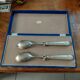 White metal Art Deco salad cutlery