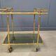 Vintage brass faux bamboo trolley, 1960s