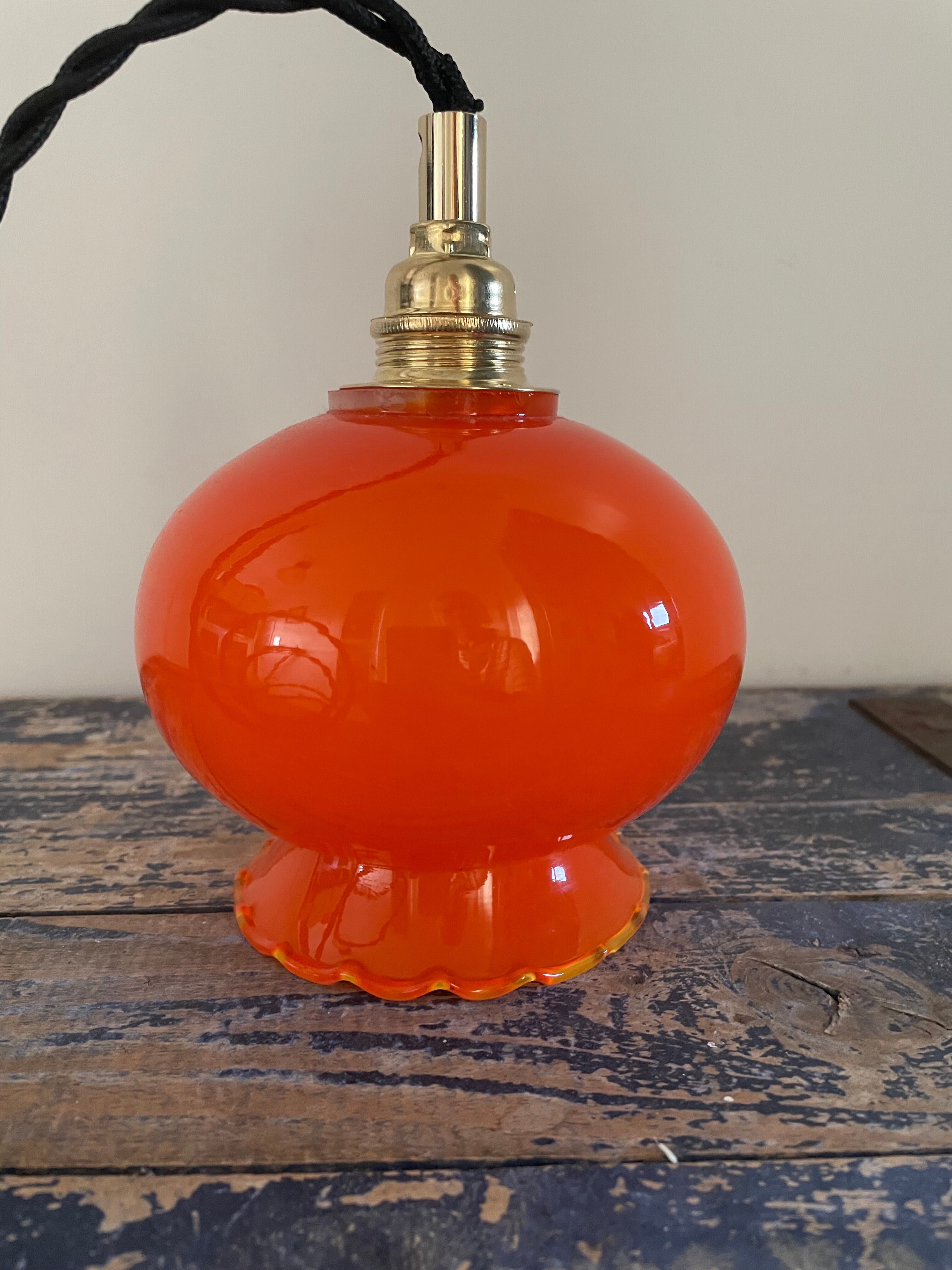 Vintage lamp in orange