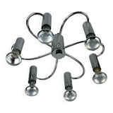 60s 70s Sputnik wall lamp or ceiling lamp by Cosack Leuchten Chrom