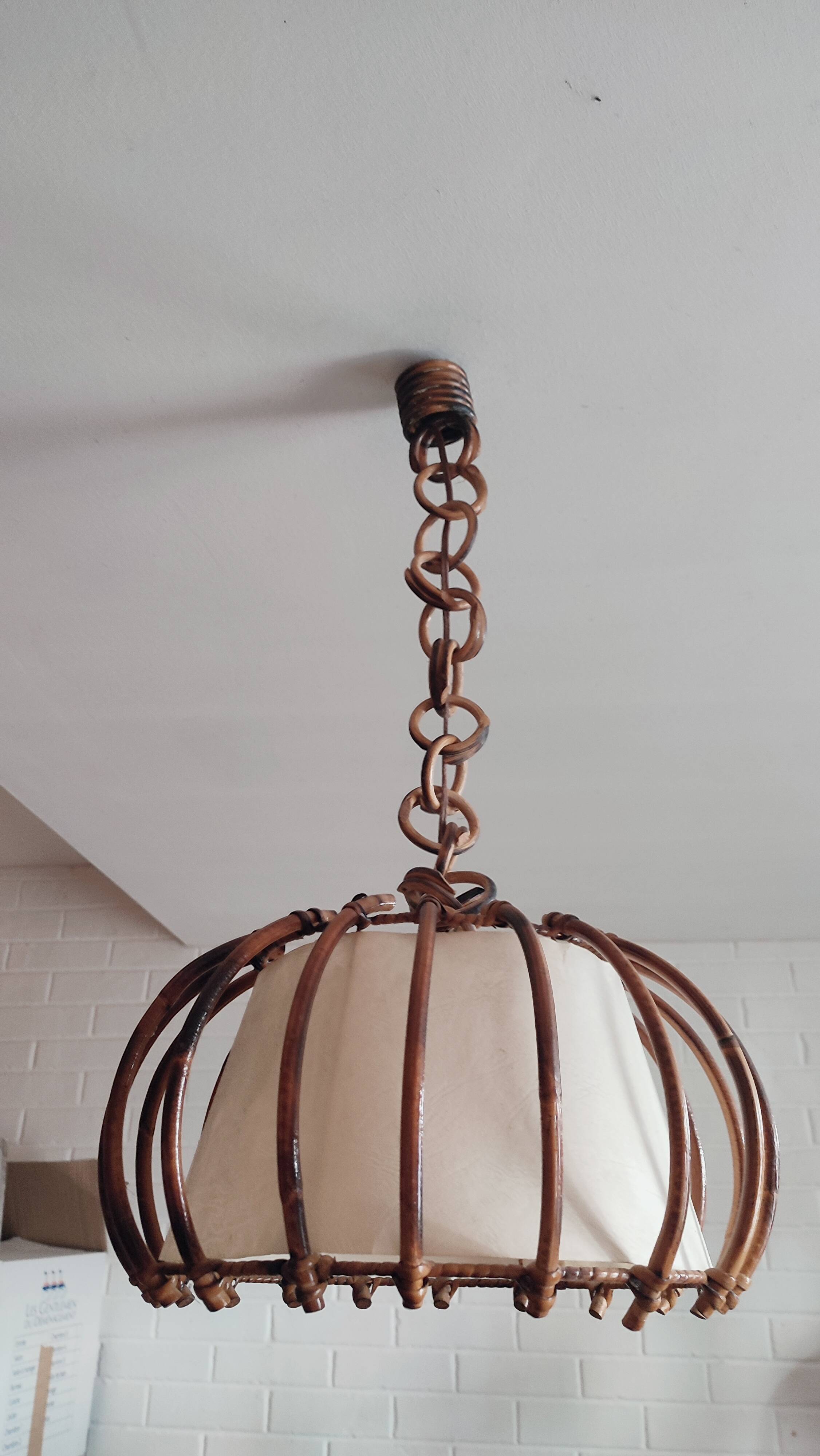 Suspension en rotin