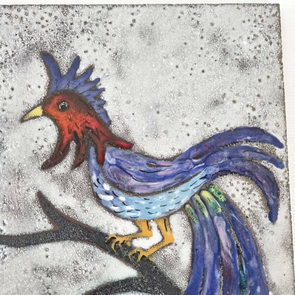 Panneau vintage en pierre de lave Frères Cloutier 1960