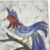 Vintage lava stone panel Frères Cloutier 1960